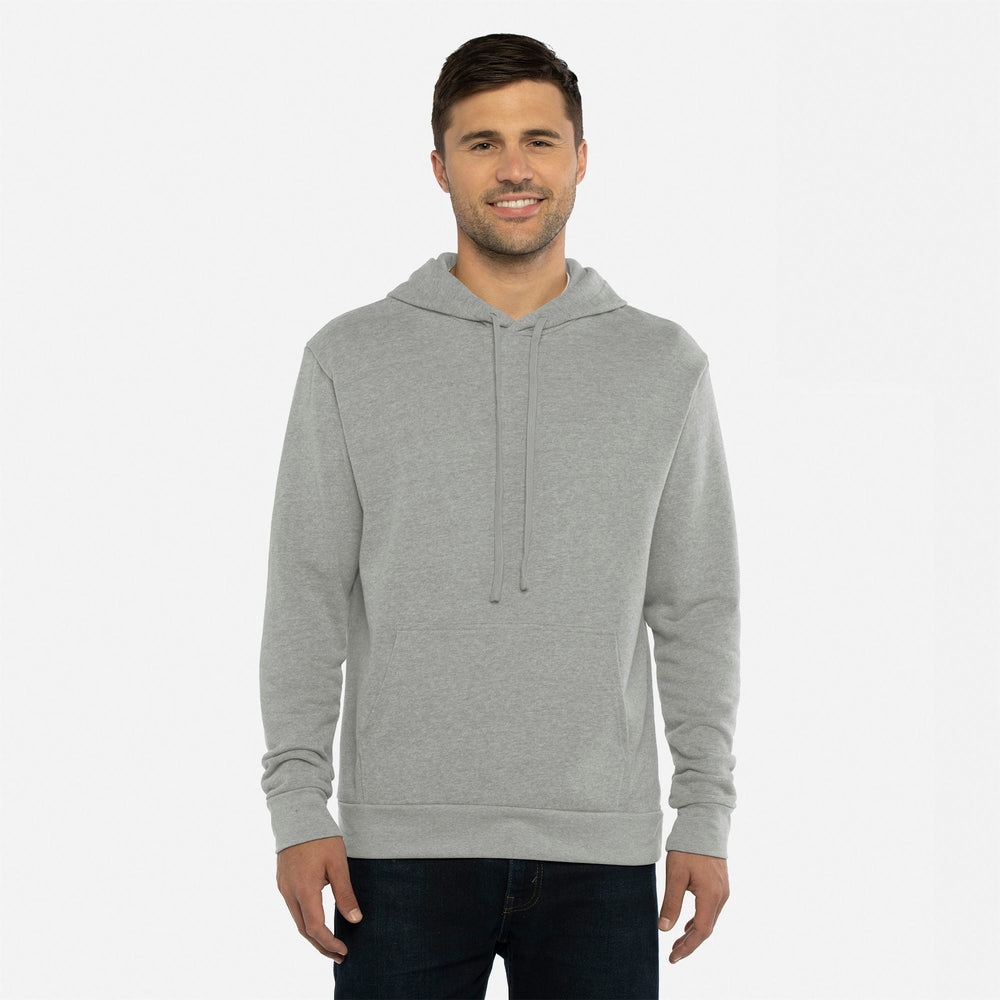 Next Level Men's Sueded Crew Neck T-Shirt - DK Heather Gray, Soft Blended Jersey, Sizes XS To 3X