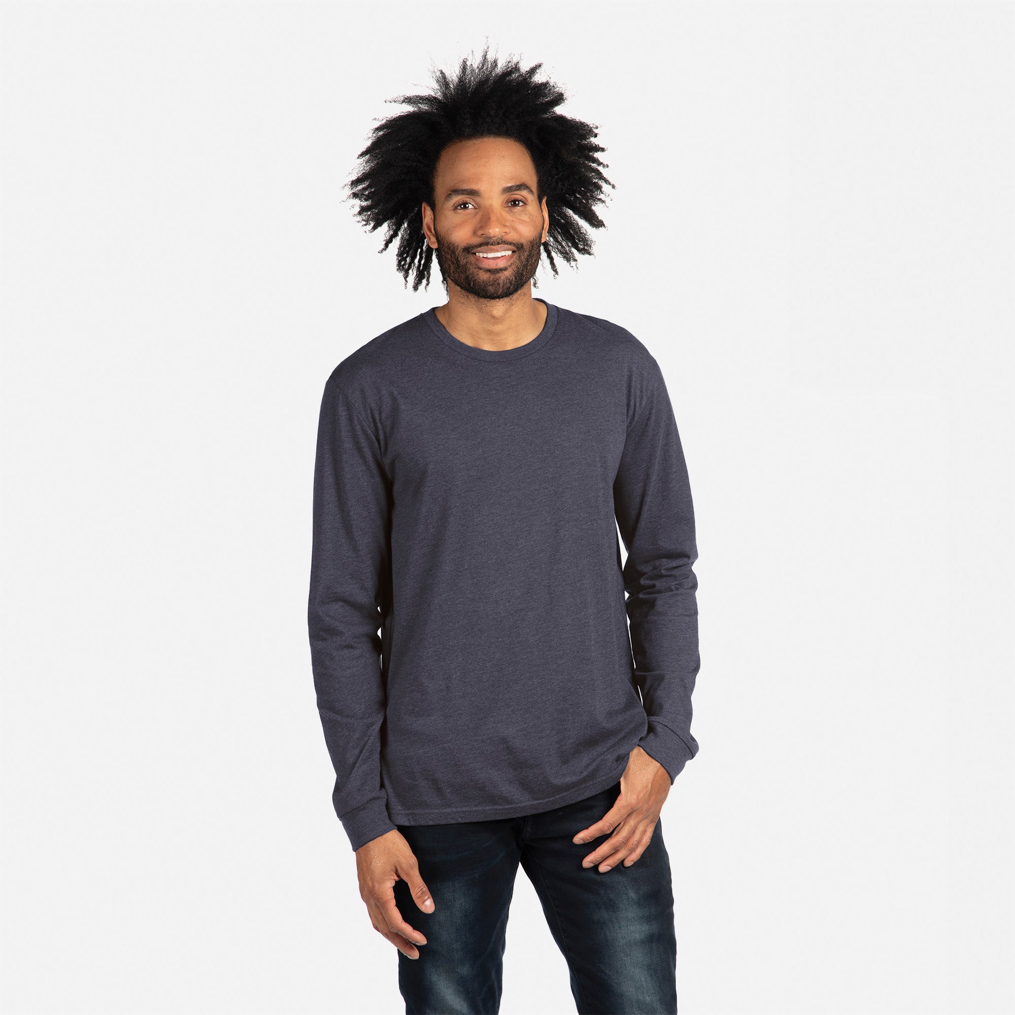Unisex CVC Long Sleeve T-Shirt - Midnight Navy | 6211 | NLA