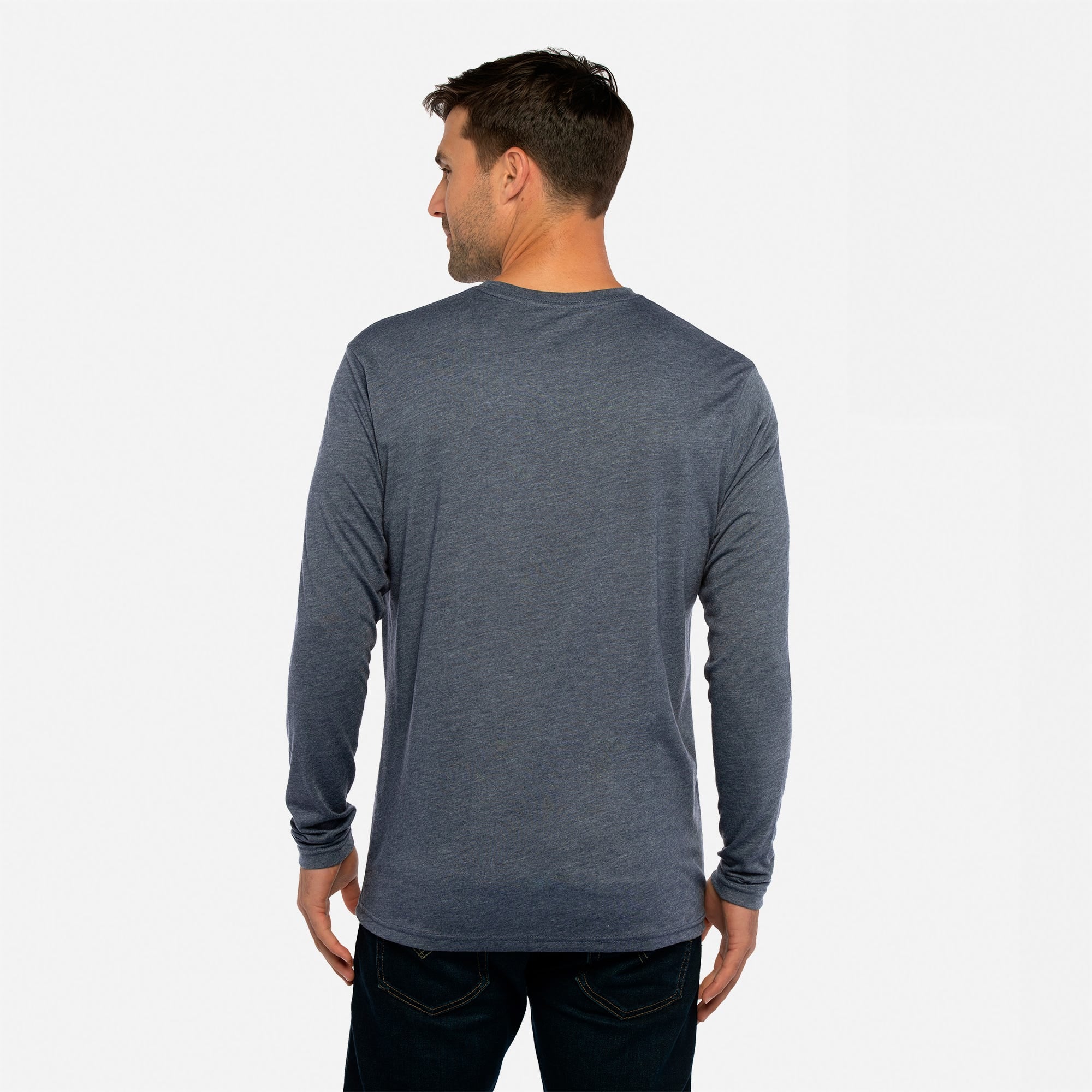 Indigo Tri-Blend Long Sleeve T Shirt - 6071 | Next Level Apparel