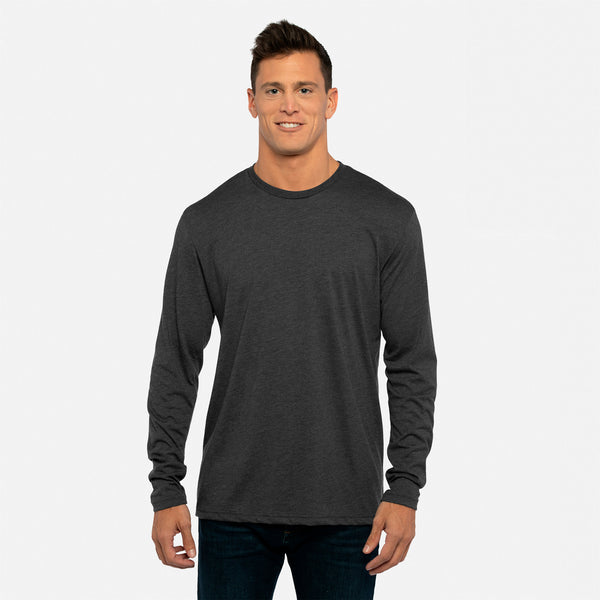 Vintage Black Tri Blend Long Sleeve T Shirt 6071 | Next Level Apparel