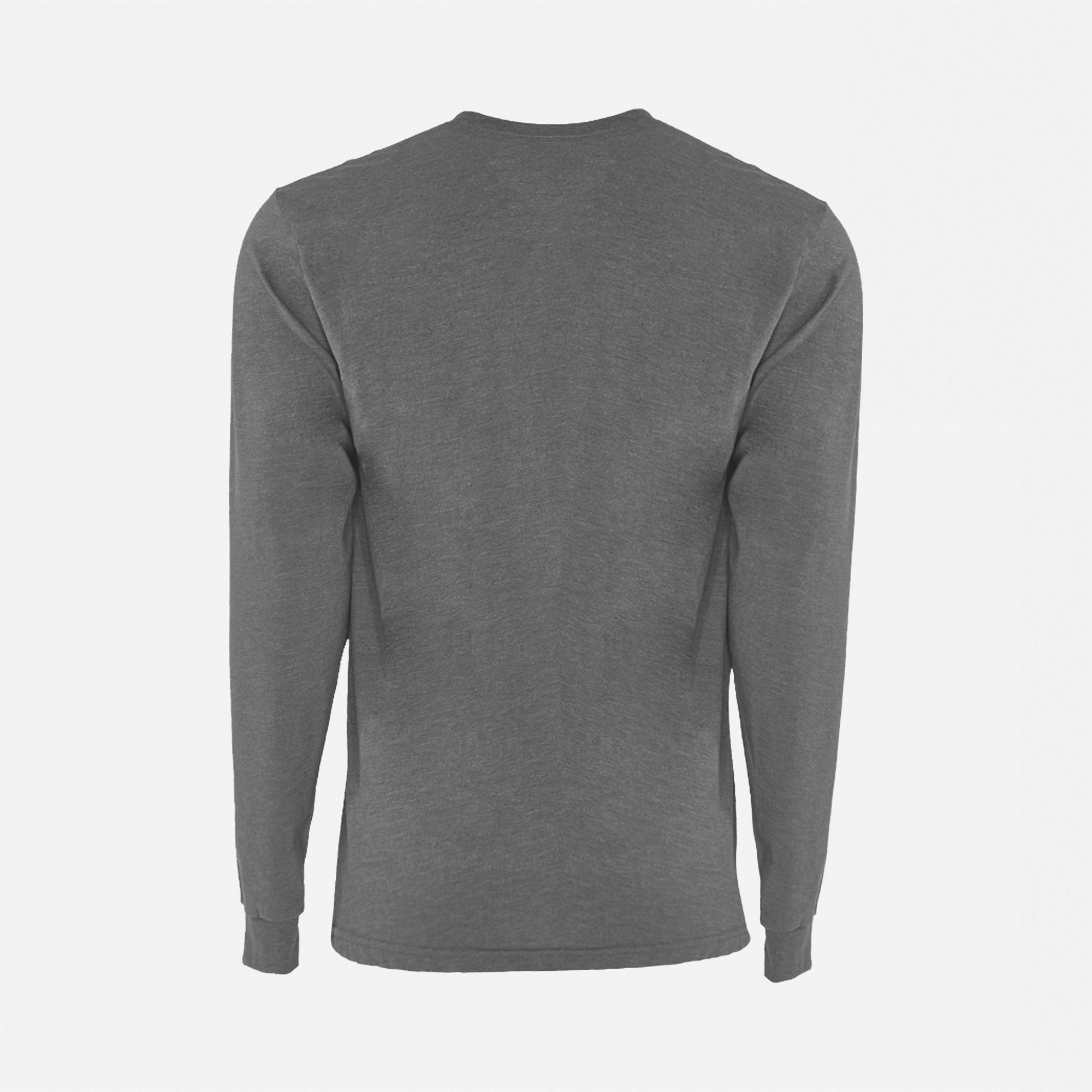 Unisex Sueded Long Sleeve T-Shirt Heather Heavy Metal 6411 Next Level Apparel