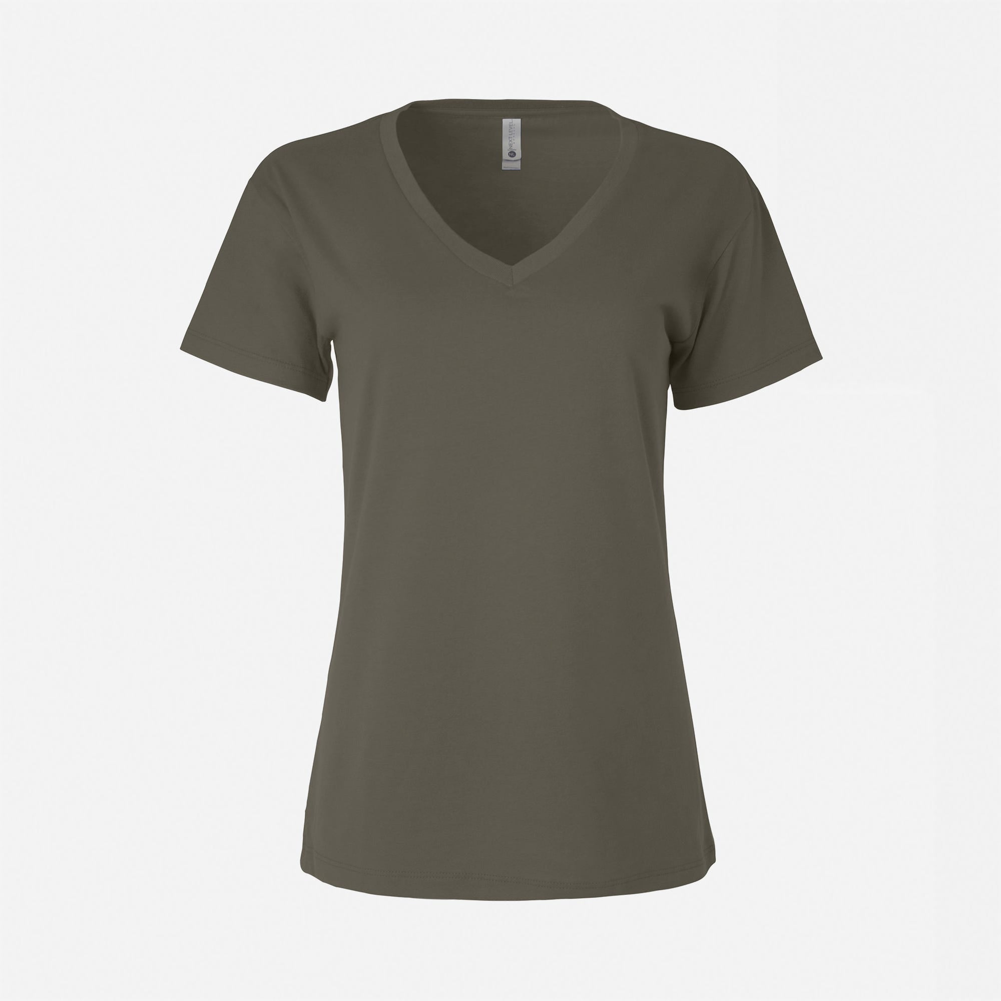Cotton V-Neck T-Shirt Heavy Metal 3940 Next Level Apparel Womens Sizes XS, S, M, L, XL, XXL, and 3XL.