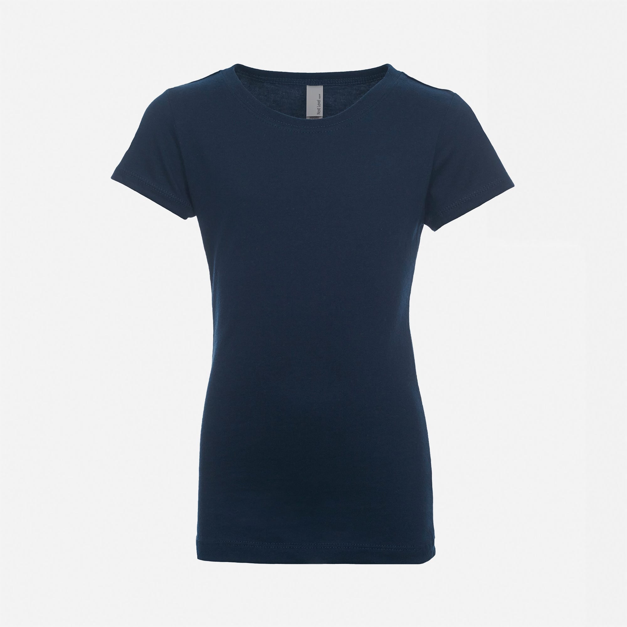 Cotton Princess T-Shirt Midnight Navy 3710 Next Level Apparel Kids Tees Wholesale Crew Neck