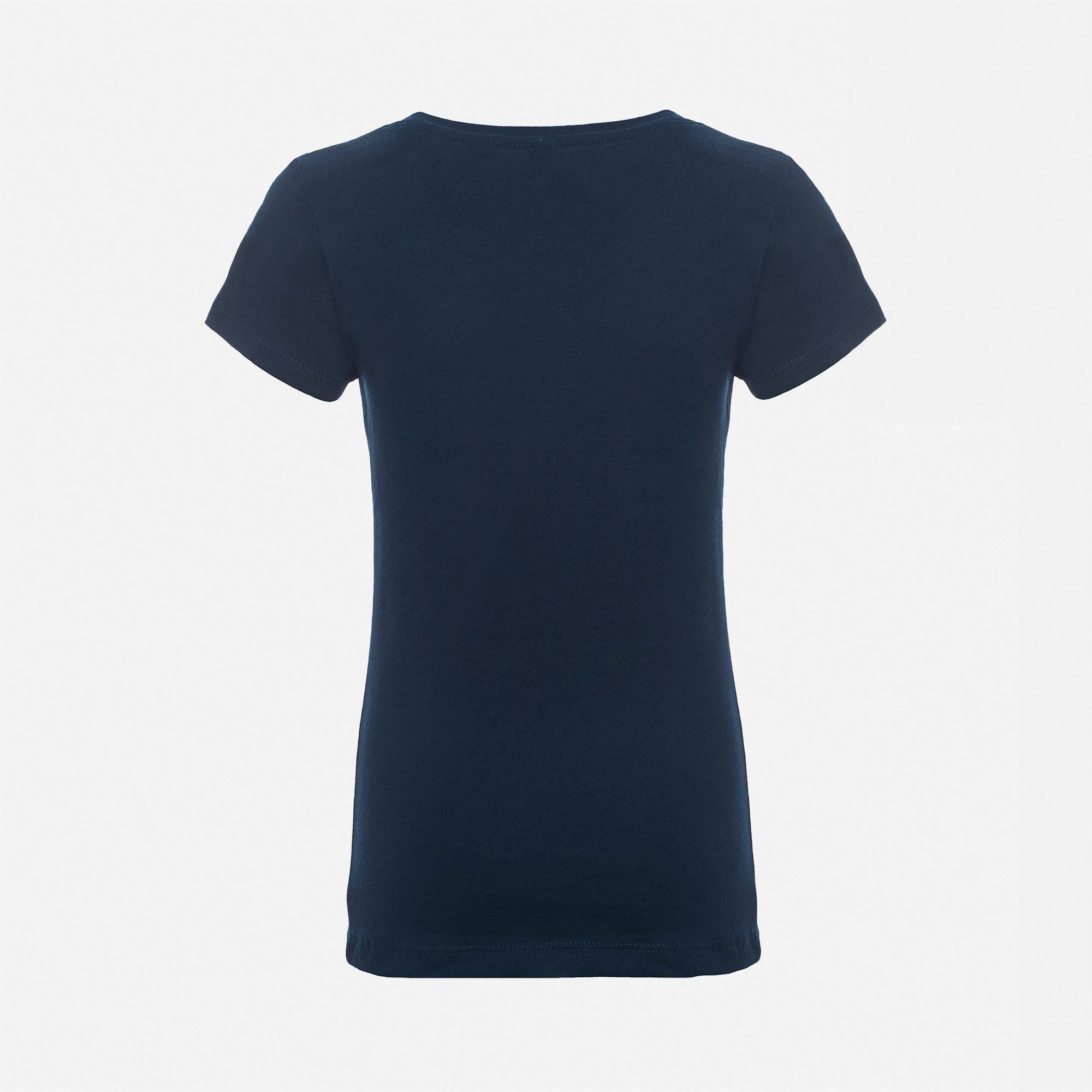Cotton Princess T-Shirt Midnight Navy 3710 Next Level Apparel Kids Tees Wholesale Crew Neck  Back View