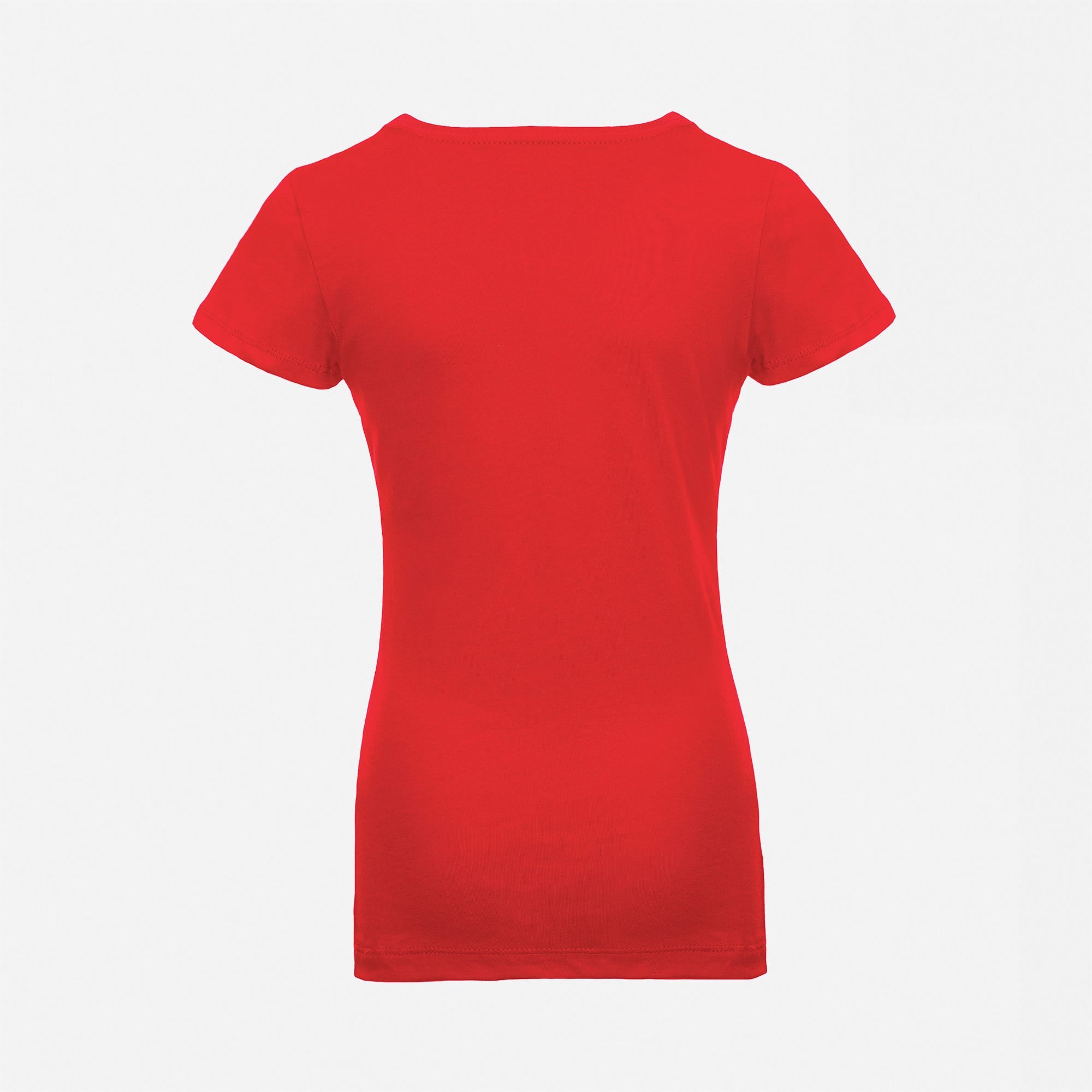 Cotton Princess T-Shirt Red 3710 Next Level Apparel Kids Self 3/8" Shoulder To Shoulder Binding Back View