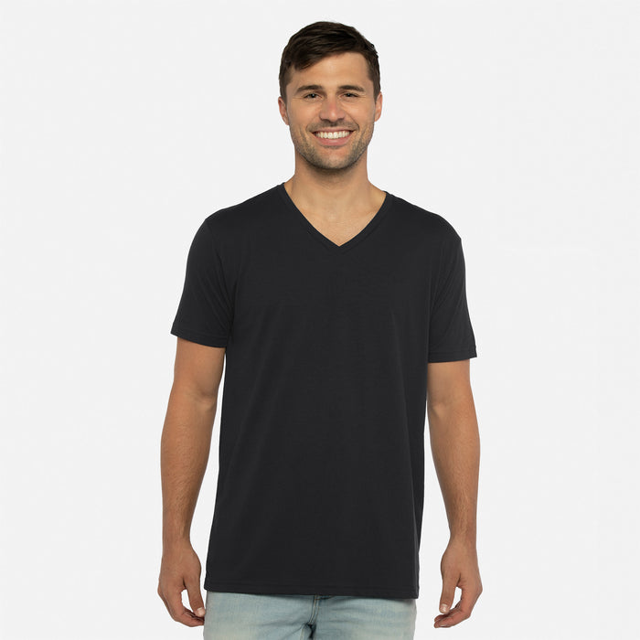 6440 Sueded V-Neck T-Shirt - Black | Next Level Apparel
