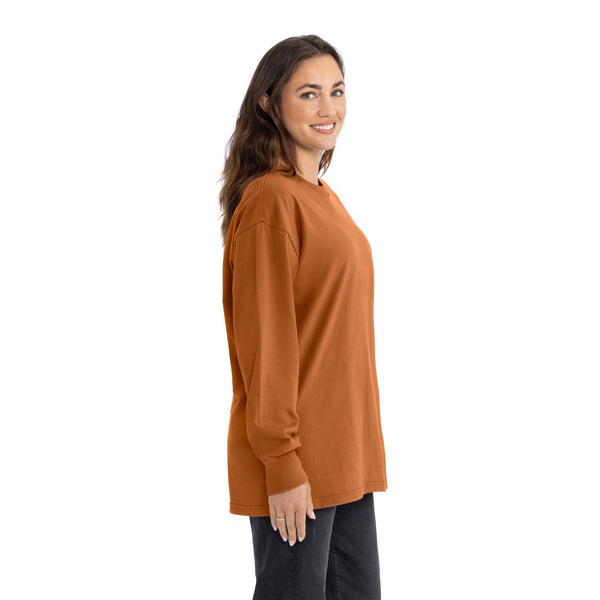 Introducing our Heavyweight Long Sleeve Ringspun Cotton T-Shirt: crafted for durability and comfort. Made from premium ringspun cotton, it offers unmatched softness. Versatile and timeless, it's an essential addition to any wardrobe.
