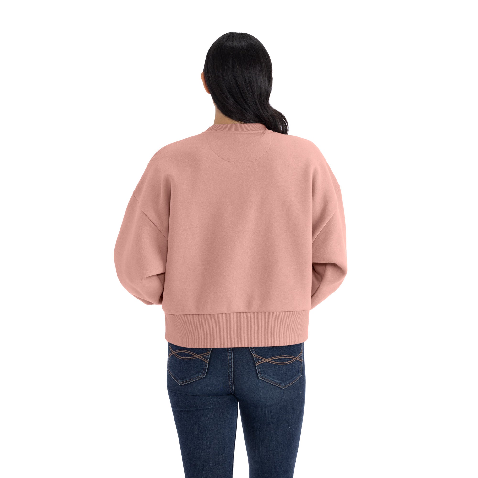 Dusty Pink Oversized Women's Cotton Blend Sweatshirt By Being Human Clothing