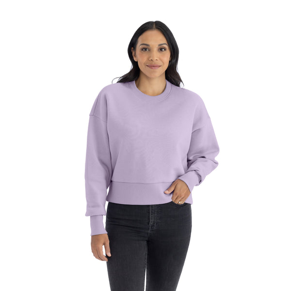 Women's Lavender Hooded Neck Cotton Sweatshirt