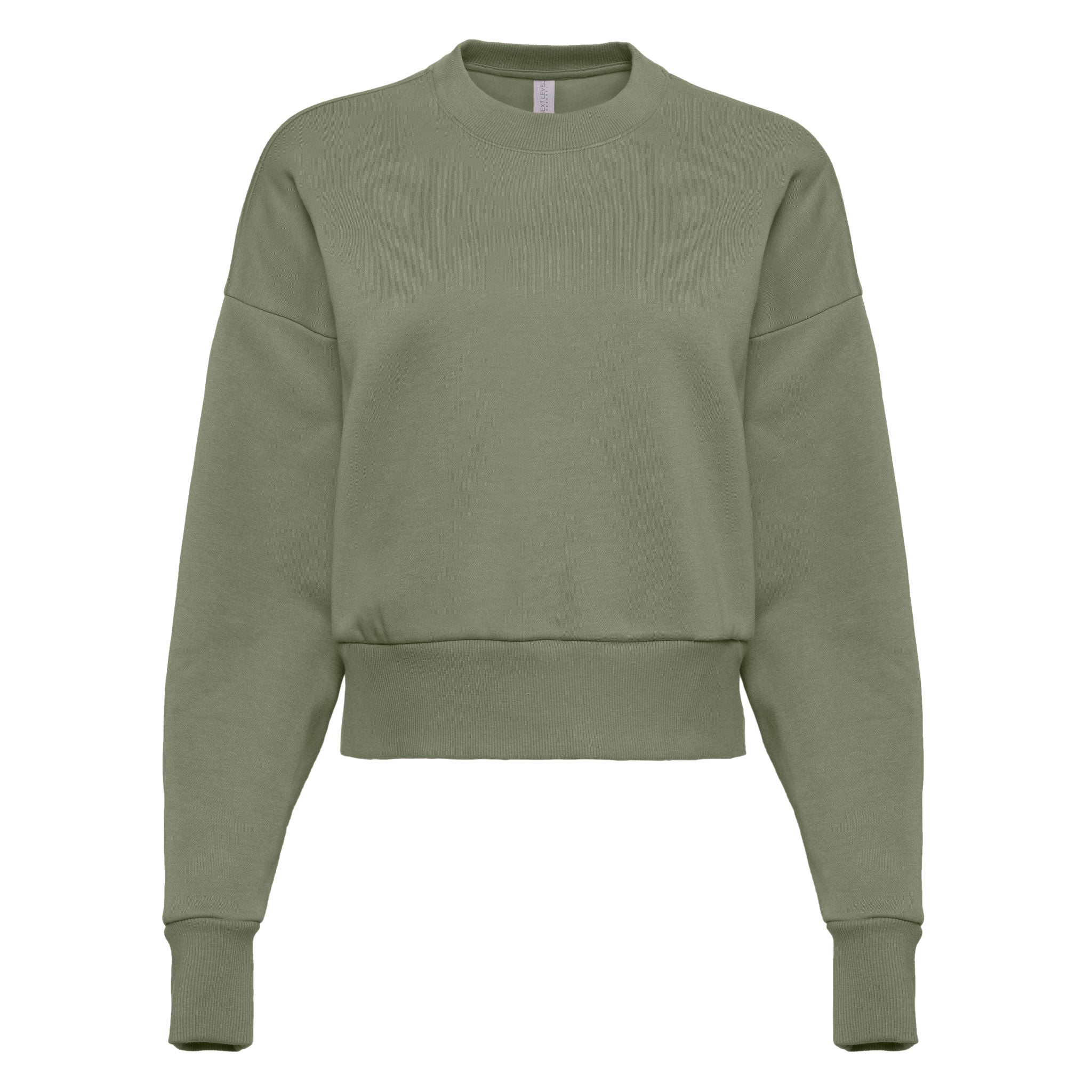 Women's Heavyweight Sweatshirt Light Olive 9087 Next Level Apparel Sizes XS, S, M, L, XL, 2XL, 3XL