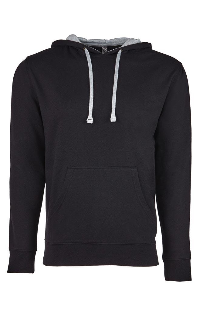 Unisex Laguna Hoodie Black Heather Gray 9301 Next Level Apparel