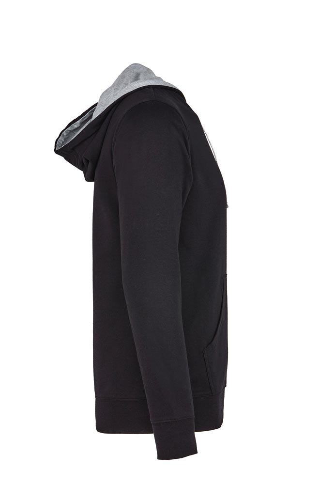 Unisex Laguna Hoodie Black Heather Gray 9301 Next Level Apparel Side View