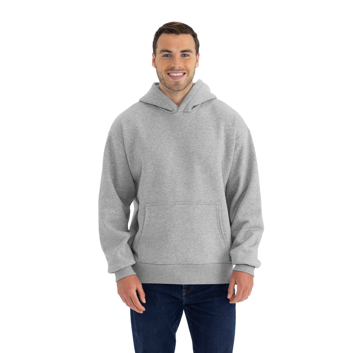 Heather Gray Heavyweight Pullover Hoodie - 9307 | Next Level Apparel