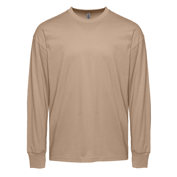 Heavyweight Cotton Long Sleeve T-Shirt - Tan | 7211 | NLA