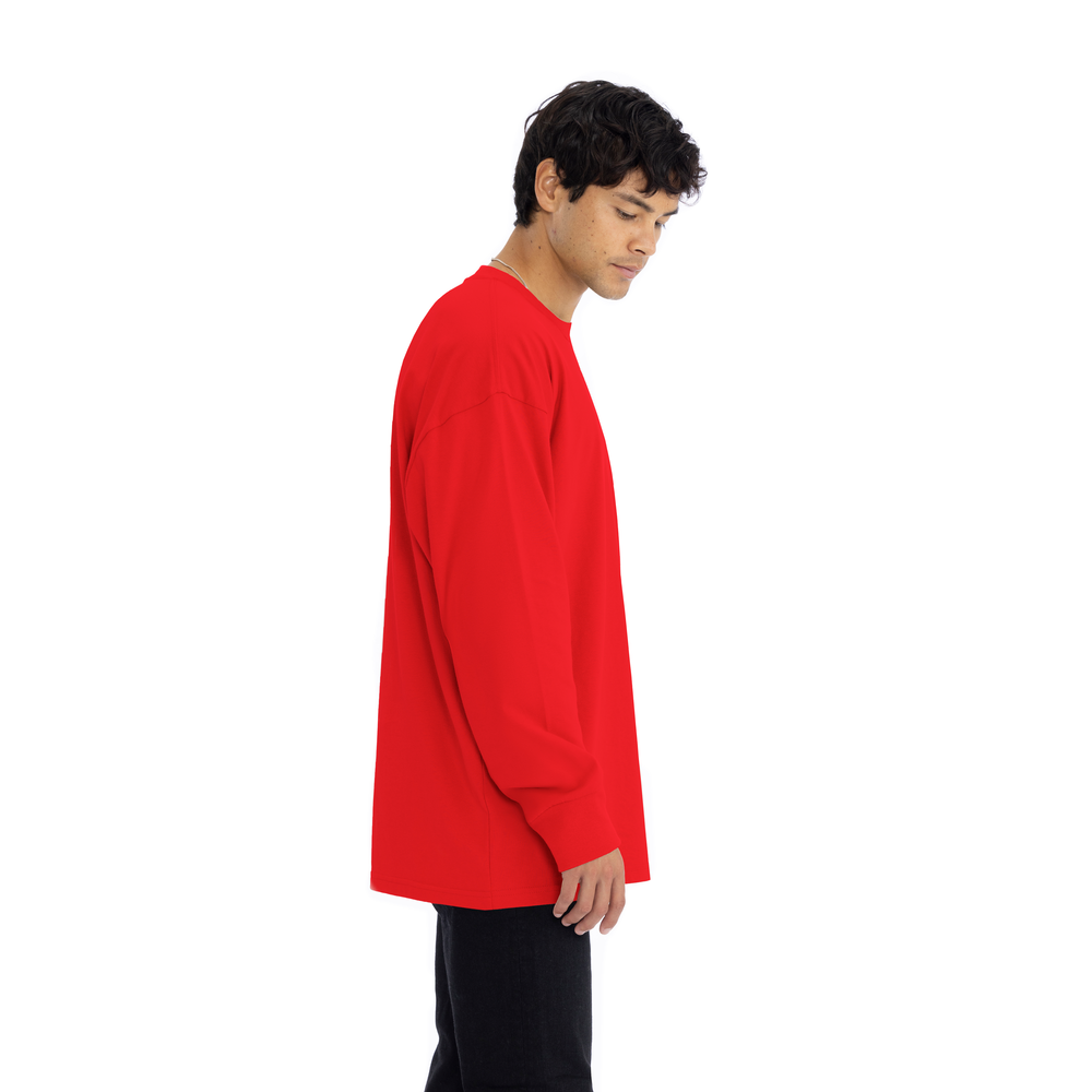 Introducing our Heavyweight Long Sleeve Ringspun Cotton T-Shirt: crafted for durability and comfort. Made from premium ringspun cotton, it offers unmatched softness. Versatile and timeless, it's an essential addition to any wardrobe.
