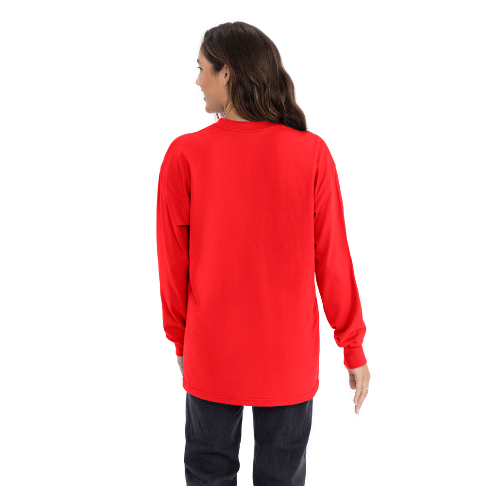 Introducing our Heavyweight Long Sleeve Ringspun Cotton T-Shirt: crafted for durability and comfort. Made from premium ringspun cotton, it offers unmatched softness. Versatile and timeless, it's an essential addition to any wardrobe.