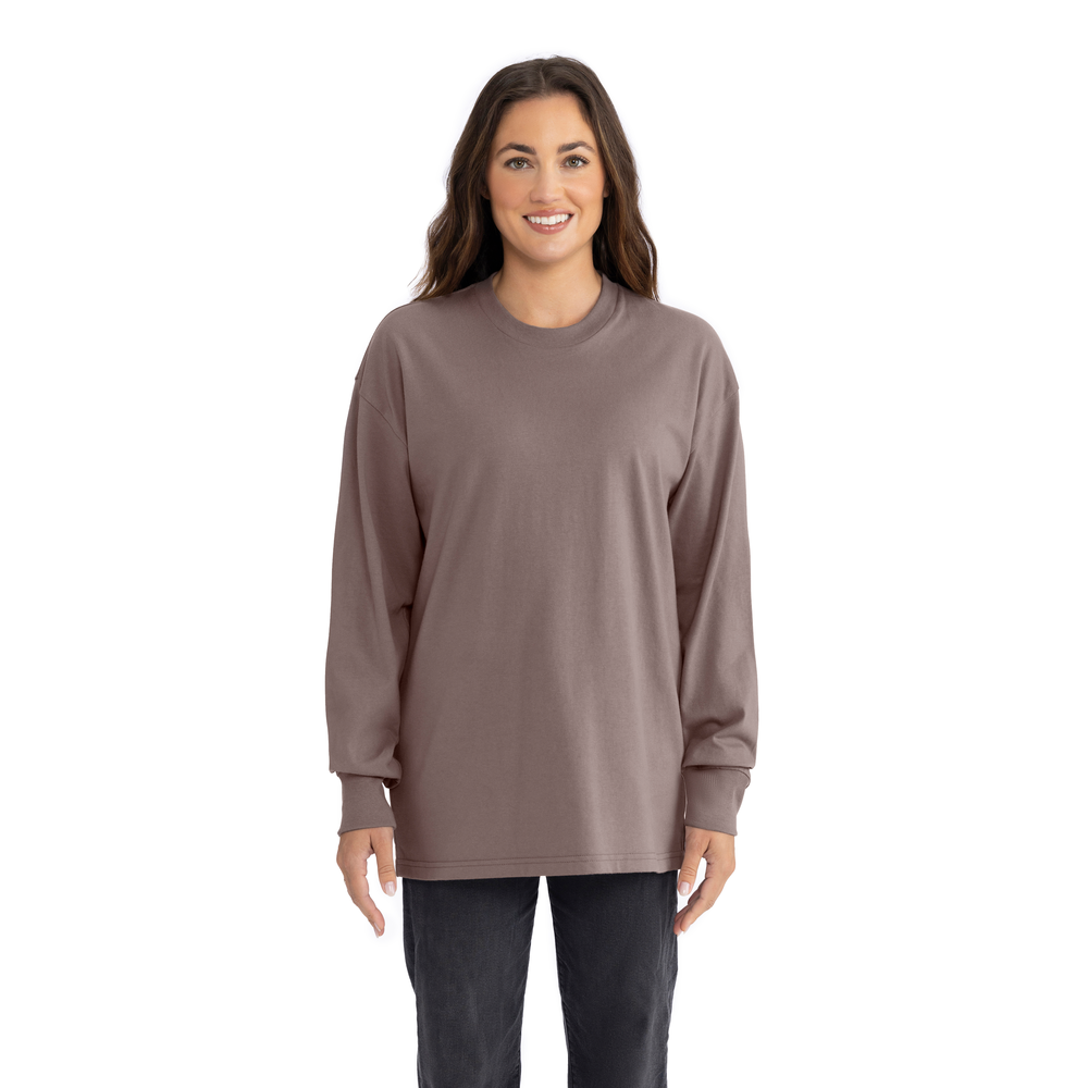 Introducing our Heavyweight Long Sleeve Ringspun Cotton T-Shirt: crafted for durability and comfort. Made from premium ringspun cotton, it offers unmatched softness. Versatile and timeless, it's an essential addition to any wardrobe.