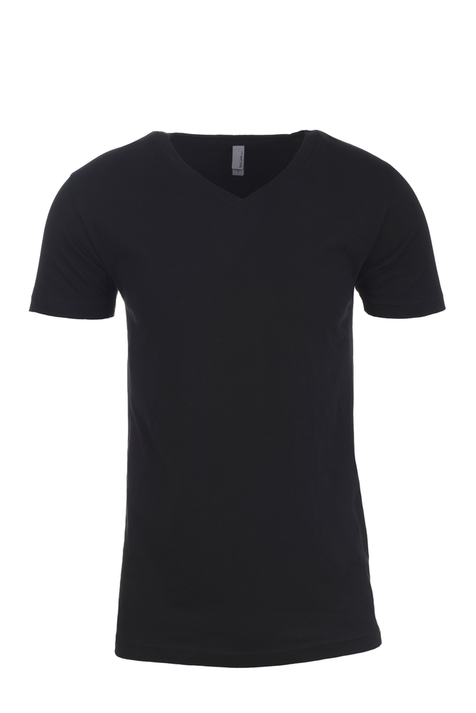 3200 Cotton V-Neck T-Shirt - Black | Next Level Apparel
