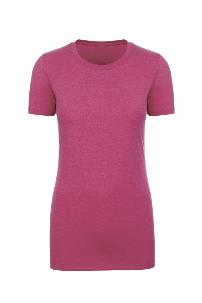 Our Women's CVC T-shirt is tailored specifically for her with a form-fitting feminine shape in premium CVC fabric that offers comfort and durability.  The consistent heathered CVC fabric provides durability that can take on screen printing and heat transfer equally well.  Premium features loaded with value: side seams, 1x1 Baby Ribbed set-in crew neck, side seams for best fit and shape retention, finished sleeves and straight bottom hem.