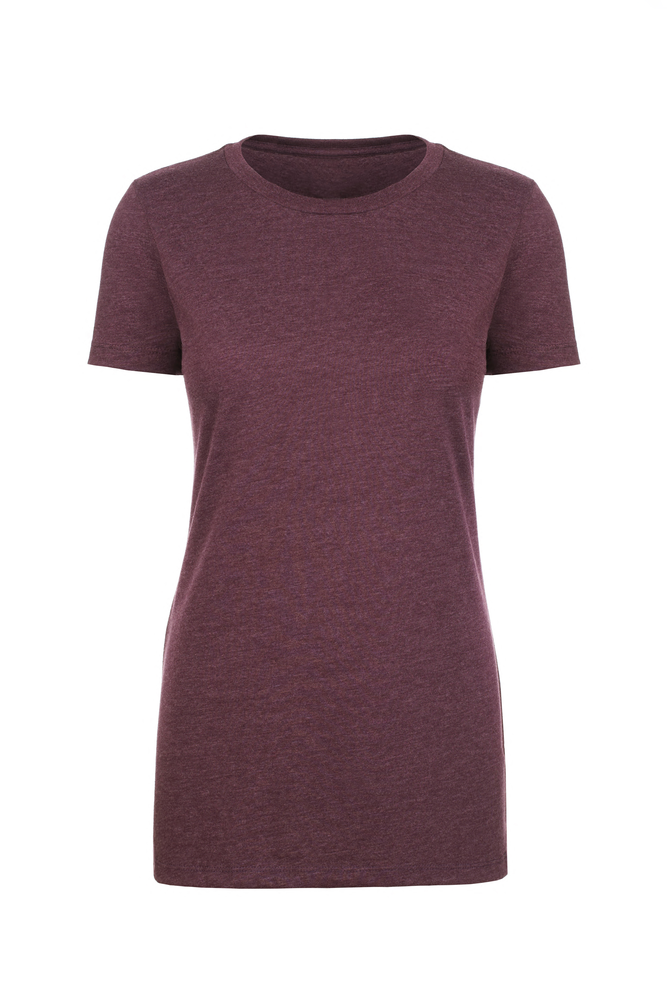 Our Women's CVC T-shirt is tailored specifically for her with a form-fitting feminine shape in premium CVC fabric that offers comfort and durability.  The consistent heathered CVC fabric provides durability that can take on screen printing and heat transfer equally well.  Premium features loaded with value: side seams, 1x1 Baby Ribbed set-in crew neck, side seams for best fit and shape retention, finished sleeves and straight bottom hem.