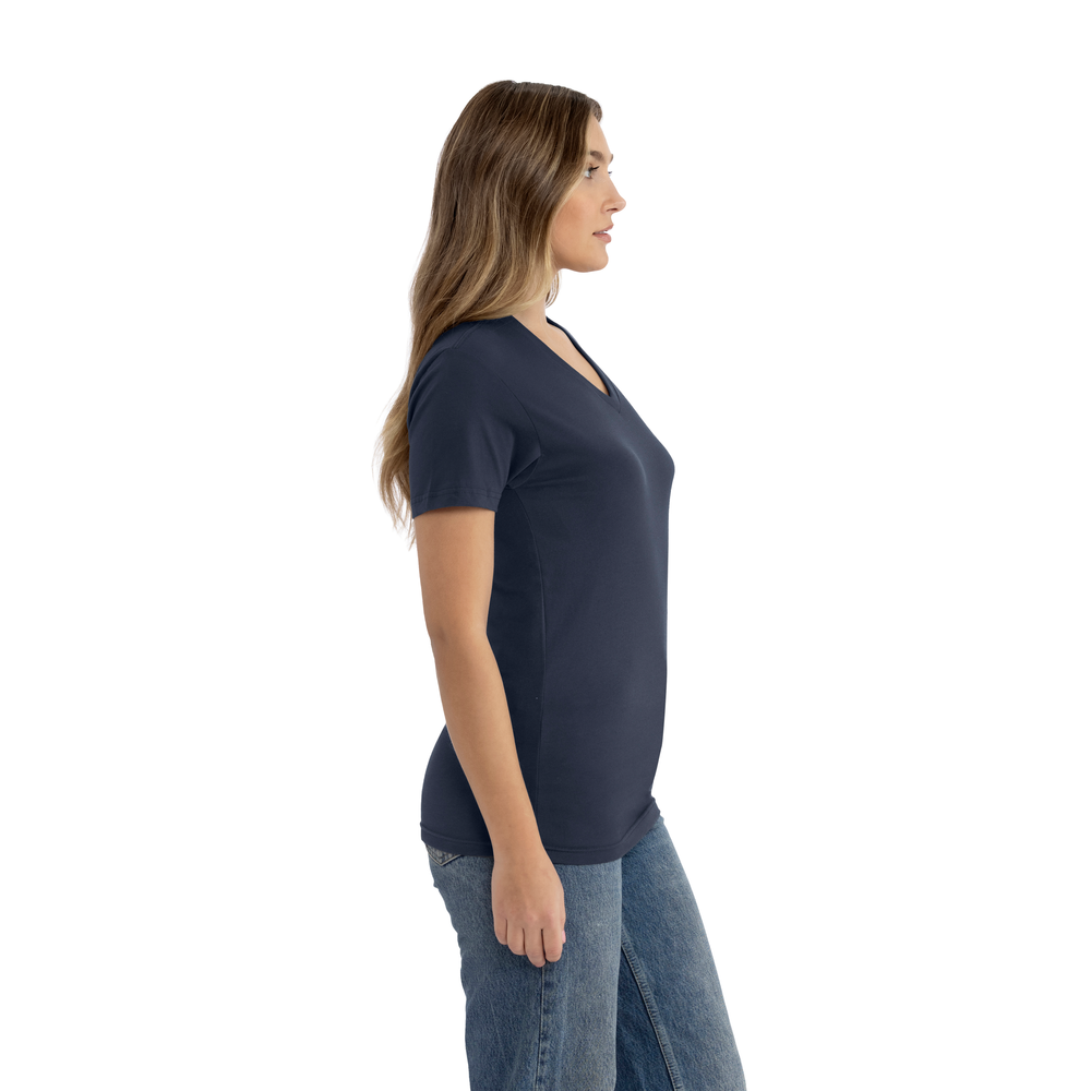 Cotton V-Neck T-Shirt - Midnight Navy | 3200 | NLA