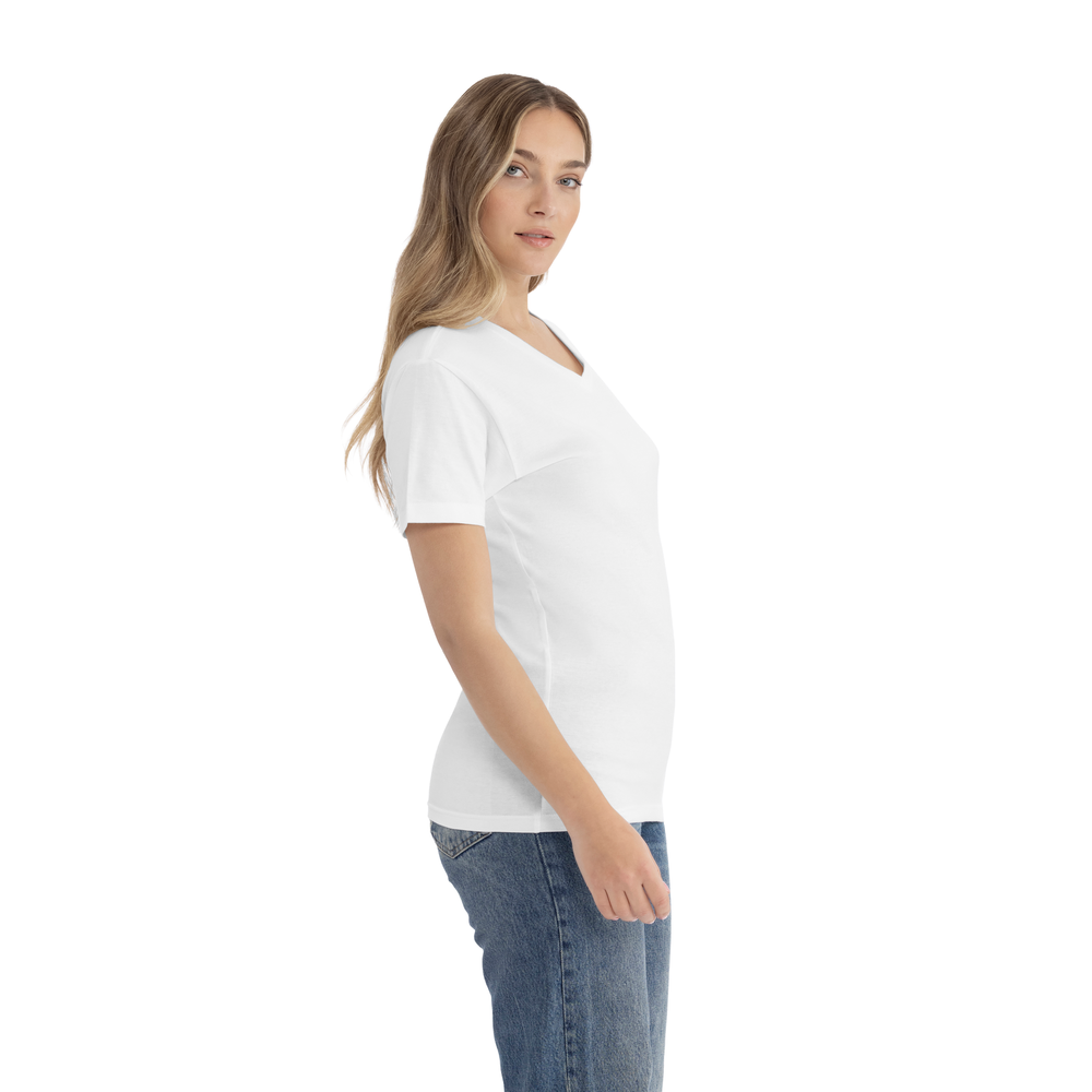 Next Level N3200 Premium Soft Unisex V-Neck T-Shirt – 100% Cotton (Black)