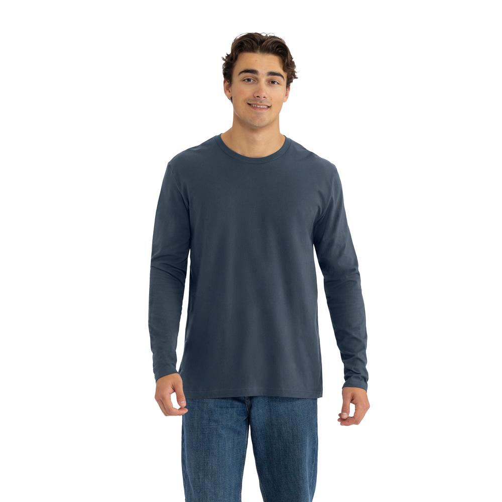 Cotton Long Sleeve T-Shirt - Indigo | 3601 | NLA