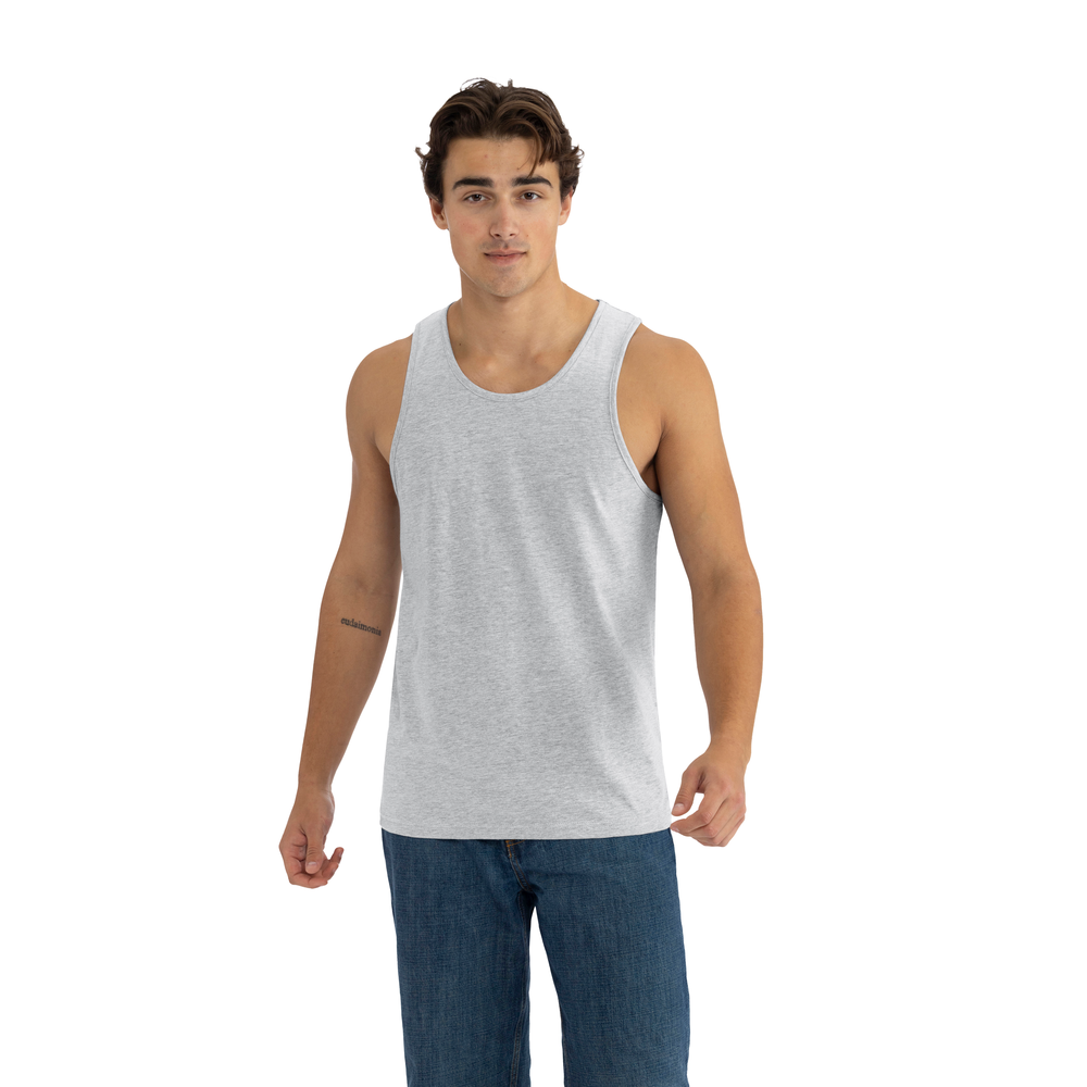 Elevated comfort on our 100% combed ring-spun cotton muscle tank. Offers great mobility for active lifestyles and ease of printability
