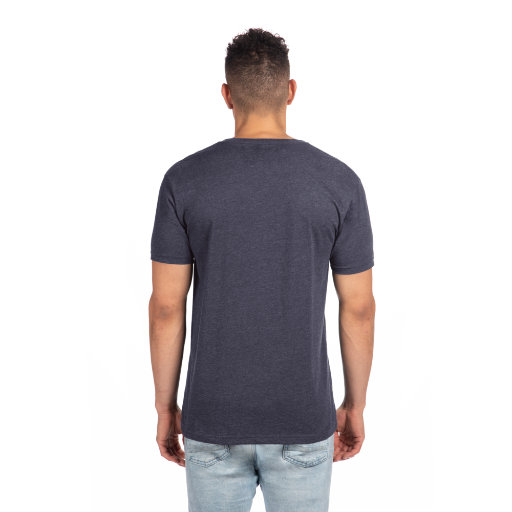 Our CVC's retail cut, softness, and breathability elevates a classic v-neck. Offers durability and comfortability in one tee, get a versatile piece that provides consistent fit and comfort after every wash.