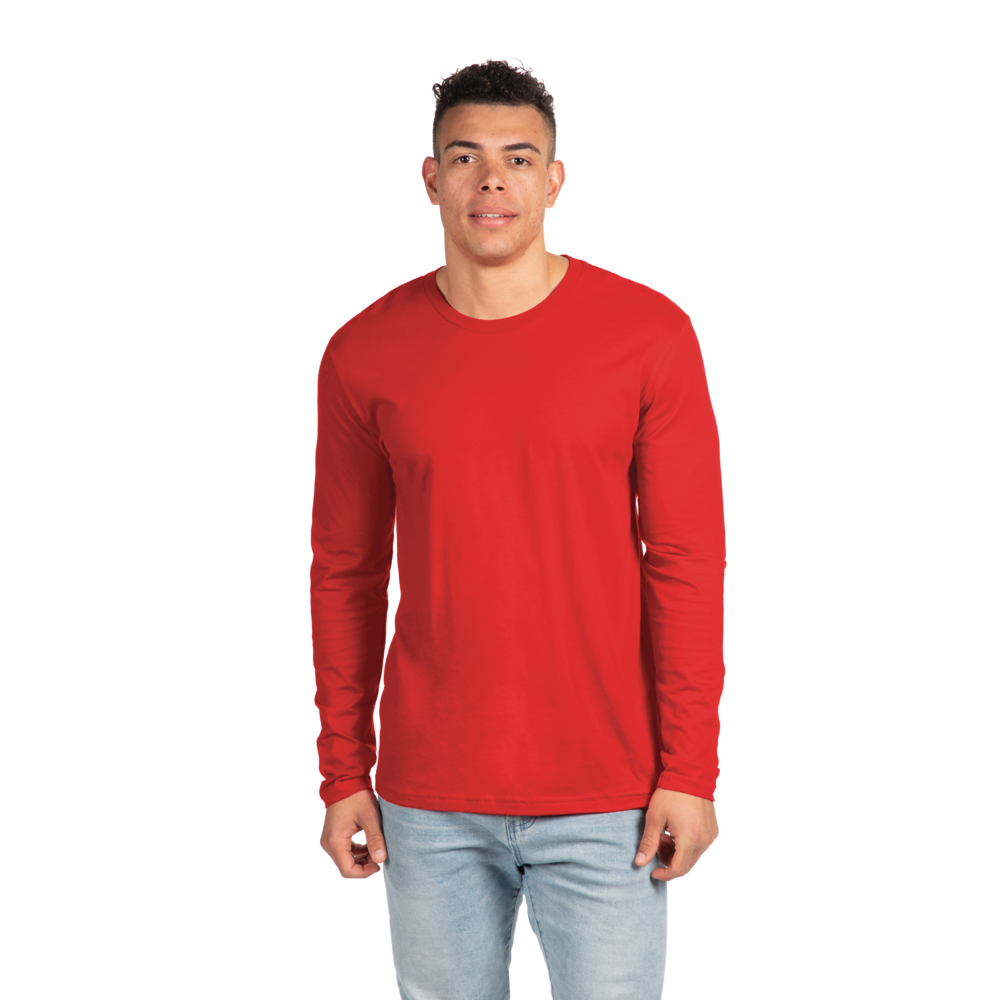 3601 Cotton Long Sleeve T-Shirt Red | Next Level Apparel