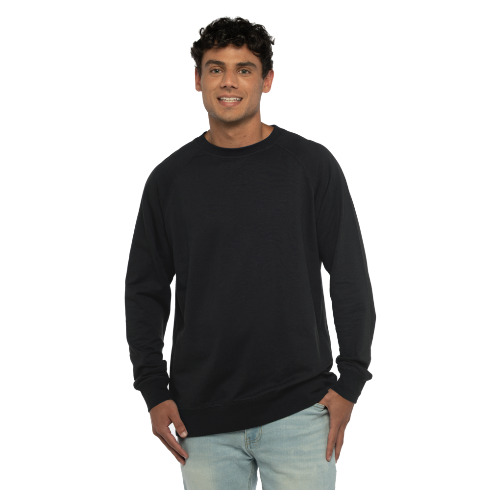 9000 Laguna Raglan Sweatshirt - Black | Next Level Apparel