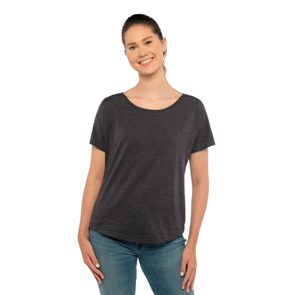6760 Women's Tri-Blend Dolman T-Shirt Vintage Black | Next