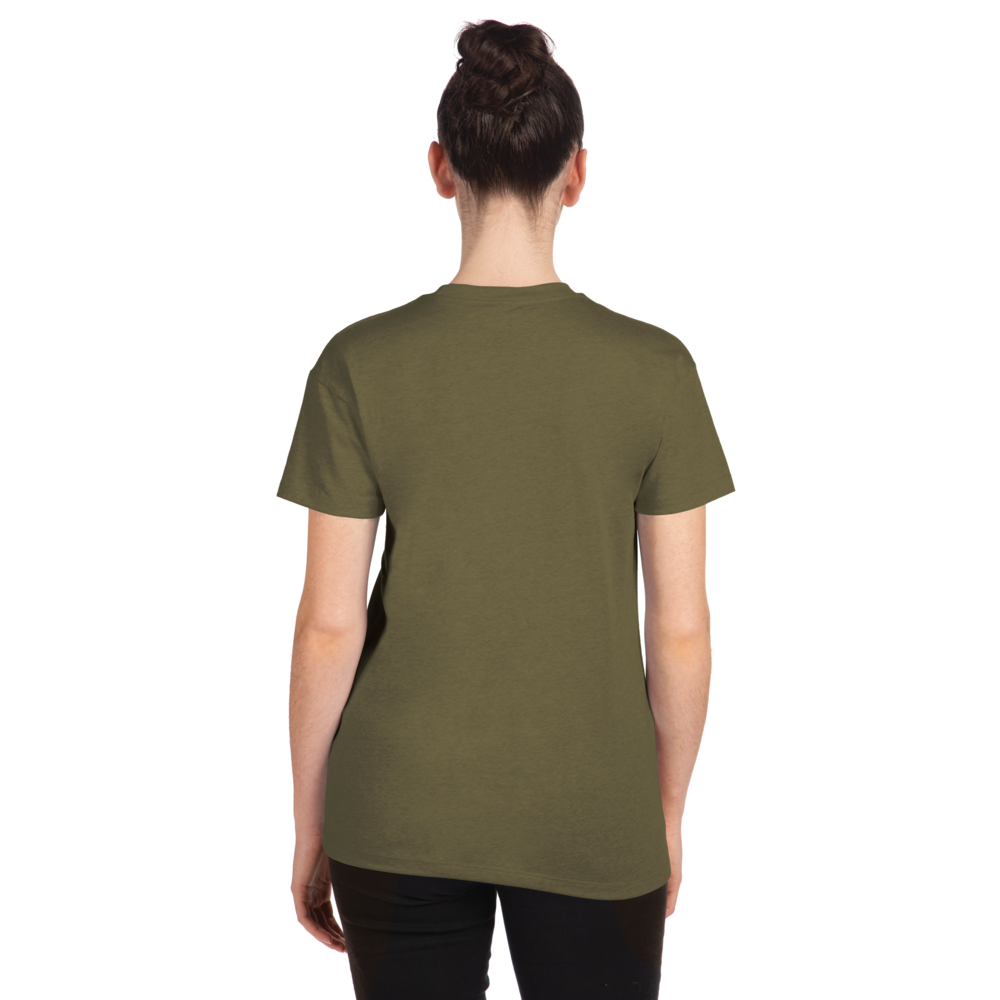 Thoughtfully designed for those who want a more relaxed fit than our popular 6610 cut, while still offering gentle contouring for a feminine fit.  The 6600 offers side seams and 3/8 shoulder-to-shoulder self binding for shape retention.