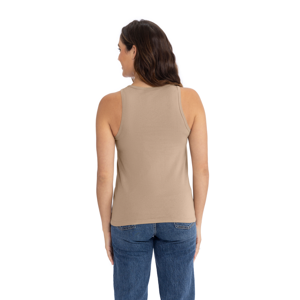 Introducing our Women's 100% Cotton Tank: a summer essential for timeless style and unbeatable comfort. Crafted from ringpun cotton, it's lightweight and breathable, perfect for warm days. Stay cool and comfortable all day long with this classic piece.