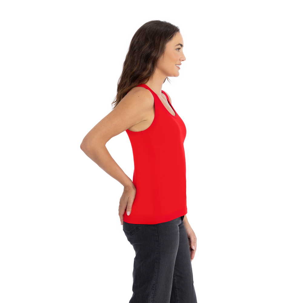 Introducing our Women's 100% Cotton Tank: a summer essential for timeless style and unbeatable comfort. Crafted from ringpun cotton, it's lightweight and breathable, perfect for warm days. Stay cool and comfortable all day long with this classic piece.