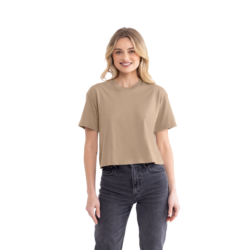 Inspired by the casual and cool vibe of Southern California, this crop has a modest cut and a length that hits just below the belly button with a finished hem and neck binding. This silhouette is perfect to elevate your everyday casual wear.