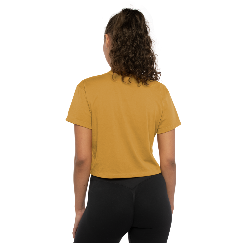 Inspired by the casual and cool vibe of Southern California, this crop has a modest cut and a length that hits just below the belly button with a finished hem and neck binding. This silhouette is perfect to elevate your everyday casual wear.