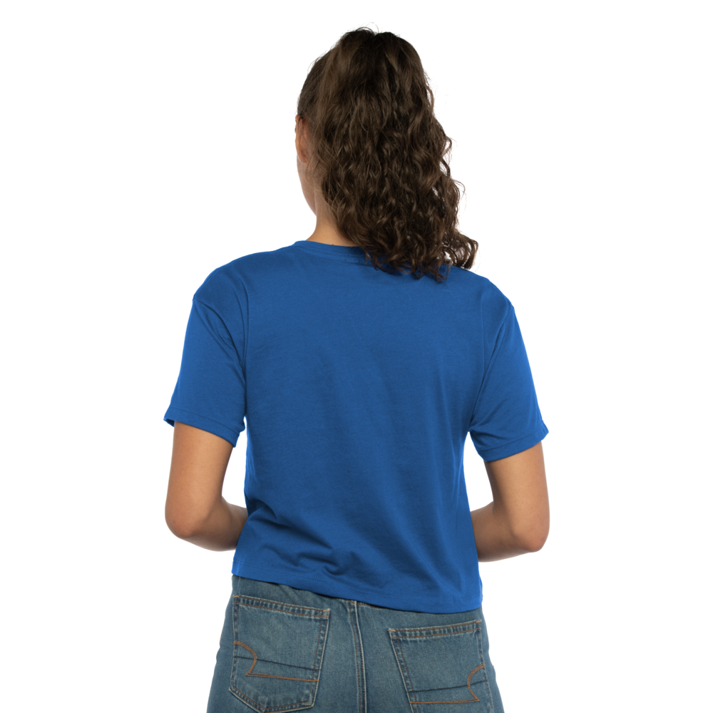 Inspired by the casual and cool vibe of Southern California, this crop has a modest cut and a length that hits just below the belly button with a finished hem and neck binding. This silhouette is perfect to elevate your everyday casual wear.