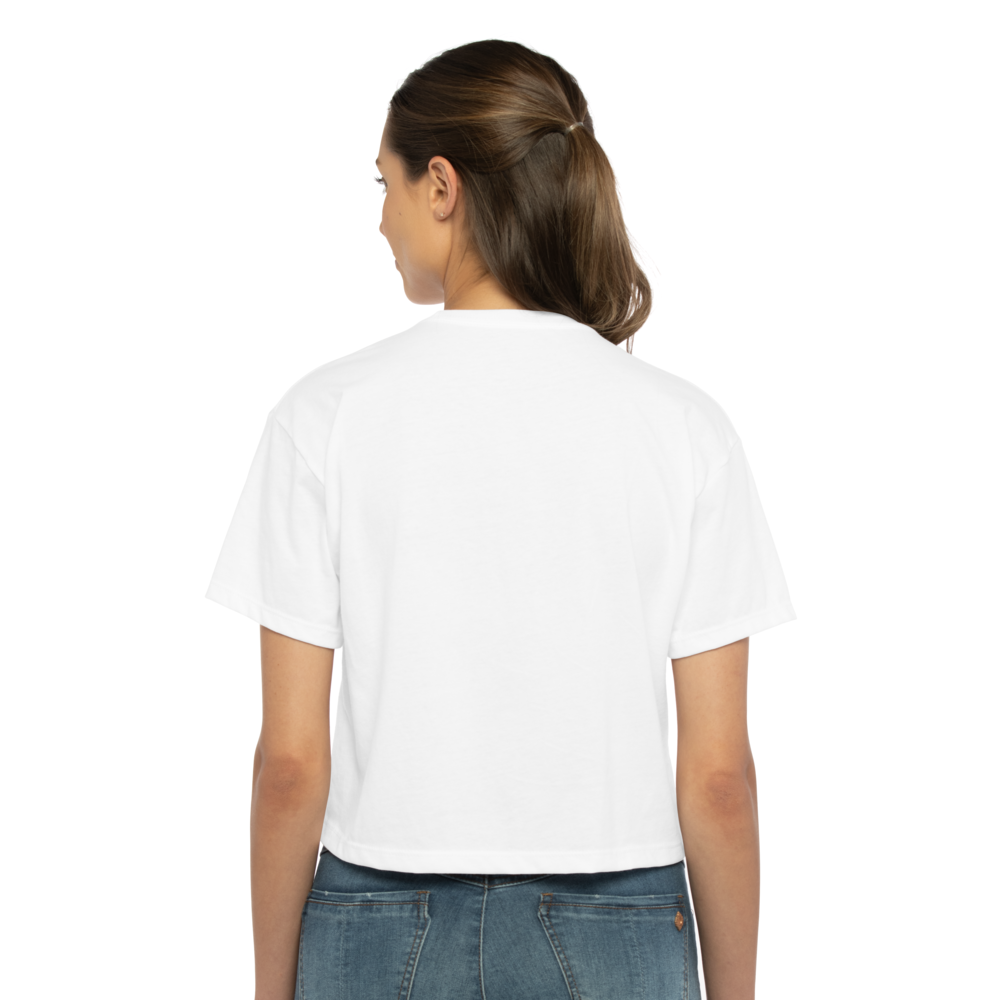 Inspired by the casual and cool vibe of Southern California, this crop has a modest cut and a length that hits just below the belly button with a finished hem and neck binding. This silhouette is perfect to elevate your everyday casual wear.