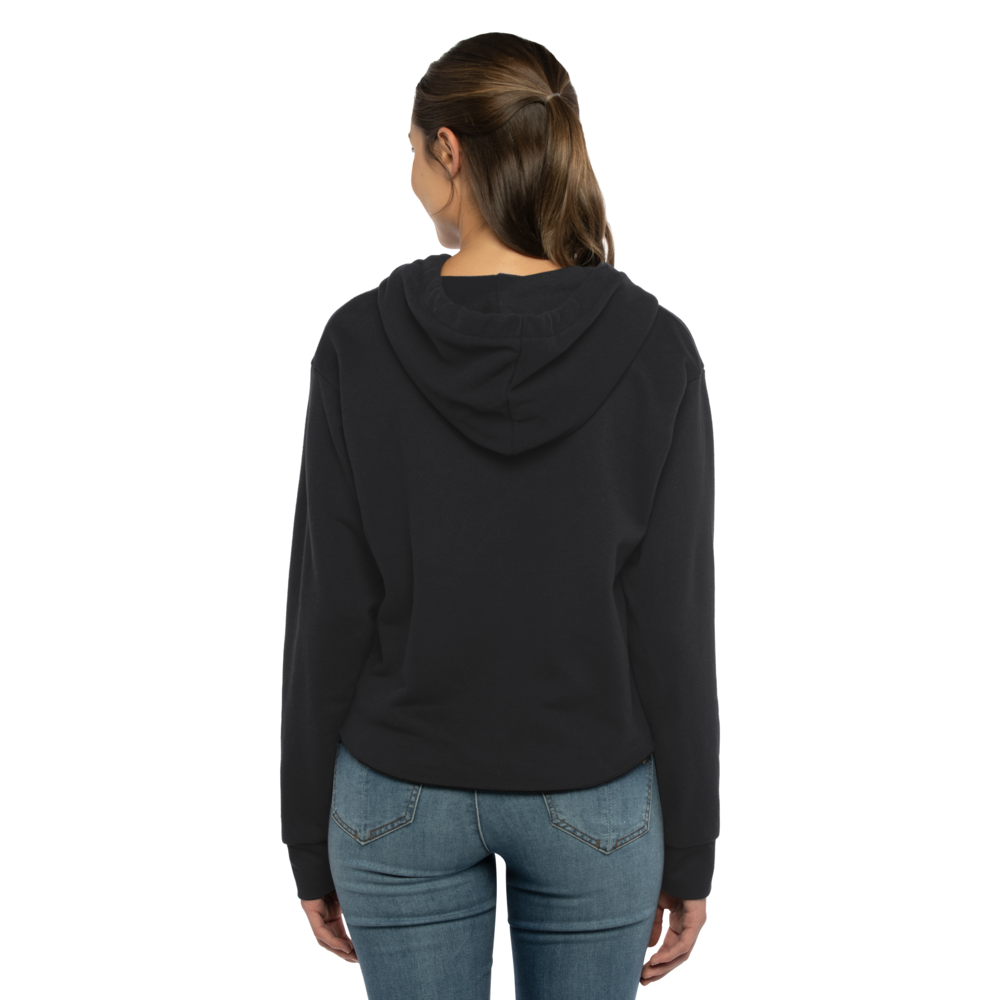 Streetwear inspired cropped hoodie with elevated softness from our buttery soft sueded face that offers smooth printability and comfort. Inside texture is made of our french terry fabric.
