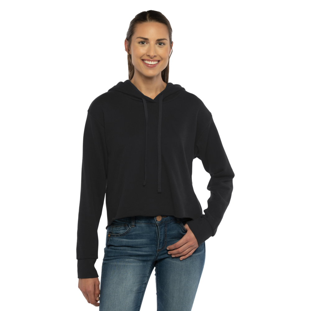 Streetwear inspired cropped hoodie with elevated softness from our buttery soft sueded face that offers smooth printability and comfort. Inside texture is made of our french terry fabric.