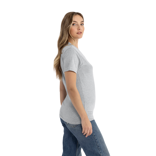 3200 Cotton V-Neck T-Shirt - Heather Gray | Next Level Apparel