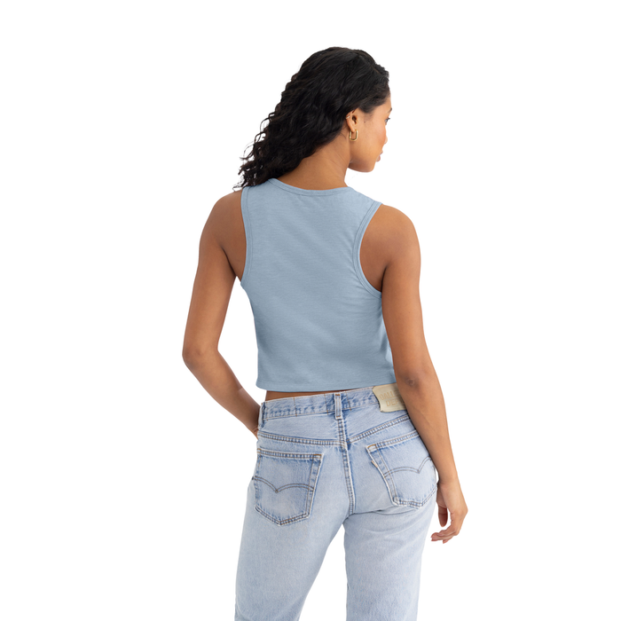 Just Add Sun Denim Tank - Stone Wash Blue