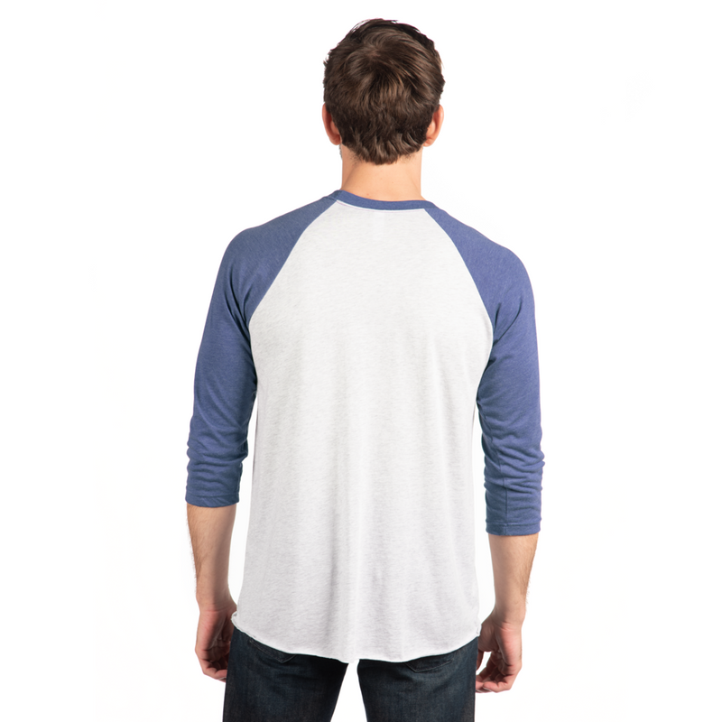 Tri-Blend 3/4 Raglan T-Shirt - Vintage Royal/Heather White | 6051
