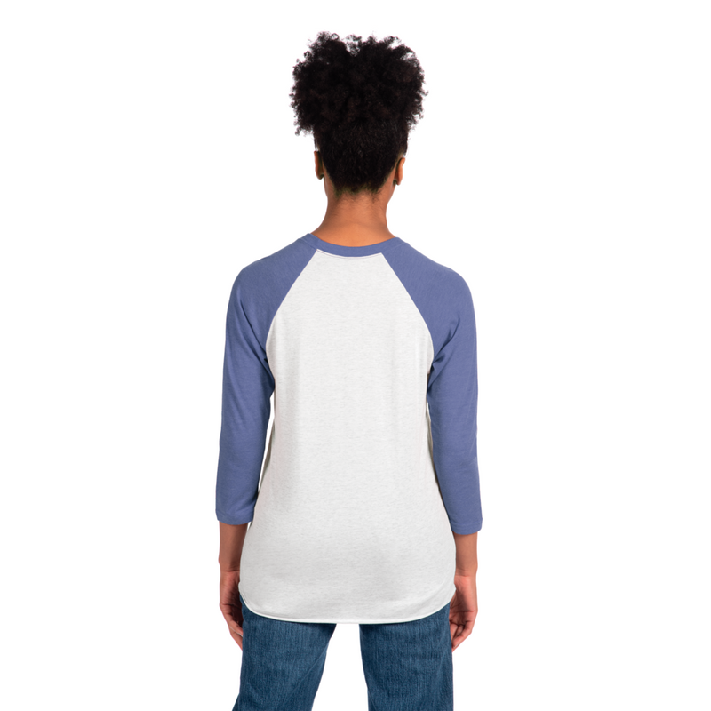 Tri-Blend 3/4 Raglan T-Shirt - Vintage Royal/Heather White | 6051
