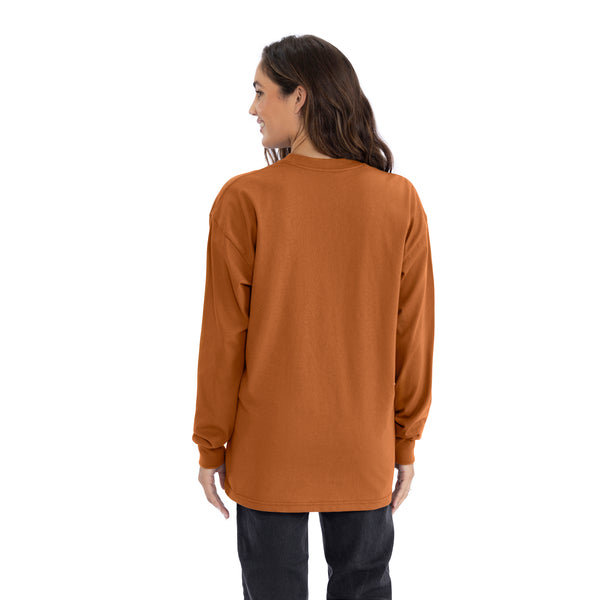 Introducing our Heavyweight Long Sleeve Ringspun Cotton T-Shirt: crafted for durability and comfort. Made from premium ringspun cotton, it offers unmatched softness. Versatile and timeless, it's an essential addition to any wardrobe.